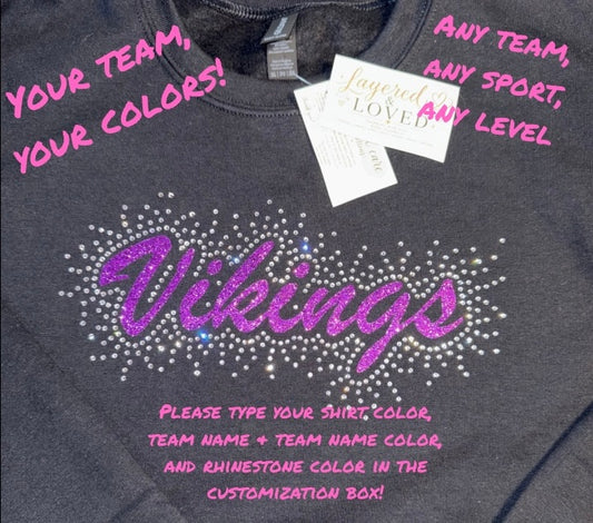 ✨Team Spirit Rhinestone Shirt ✨
