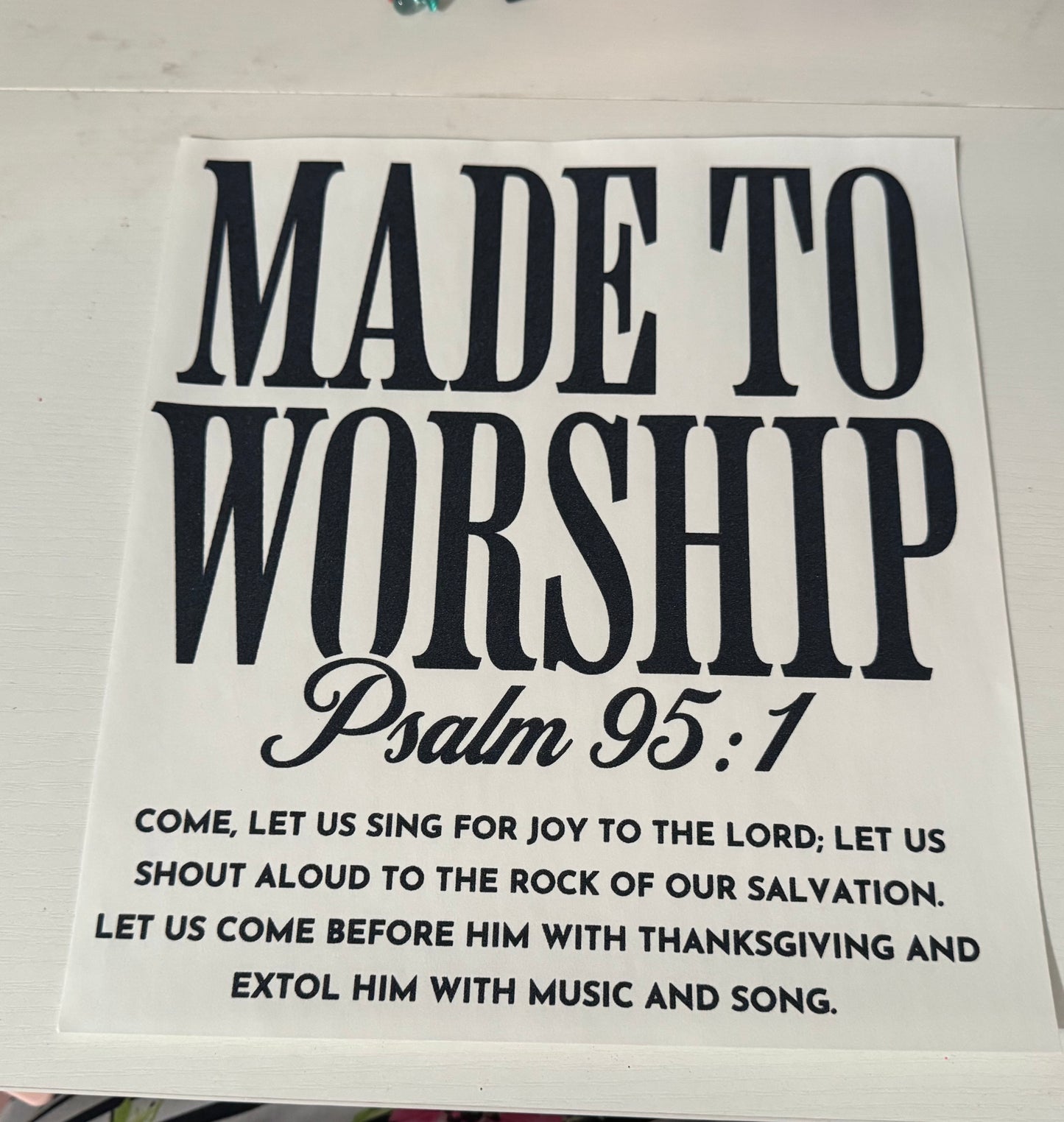 Psalm 95:1